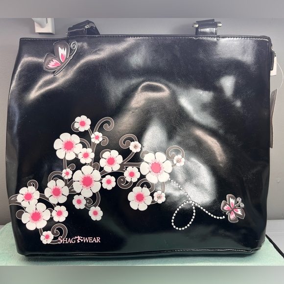 Shagwear Canada Handbags - Black Floral Tote Bag